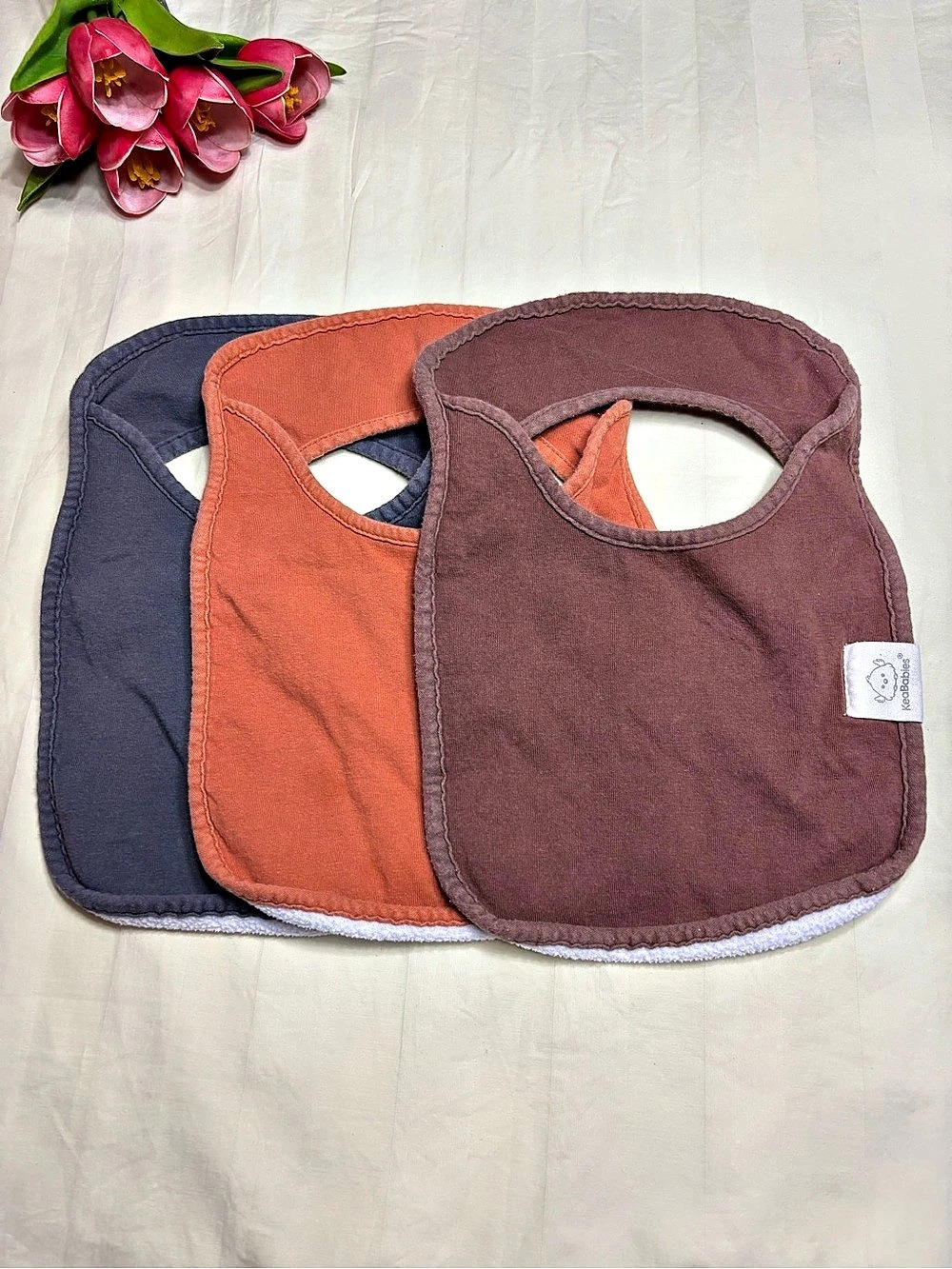 Keababies Organic Baby Bibs Set Brown & Orange
